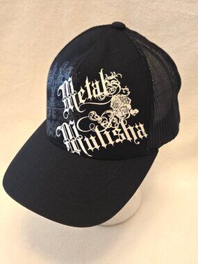 METAL MULISHA Logo. Adjustable Snap Back Mens Black Baseball Cap. * NWOT *